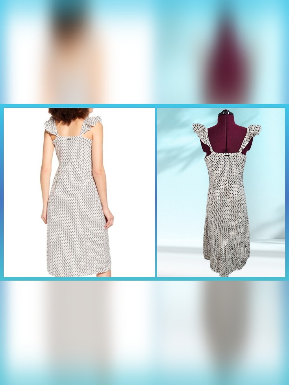 Billabong x Sincerely Jules "Love Tripper" Midi Dress Sweetheart Neckline Ruffle - Picture 2 of 15
